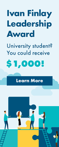 Are you a university student? You could receive $1,000 with the Ivan Finlay Leadership Award