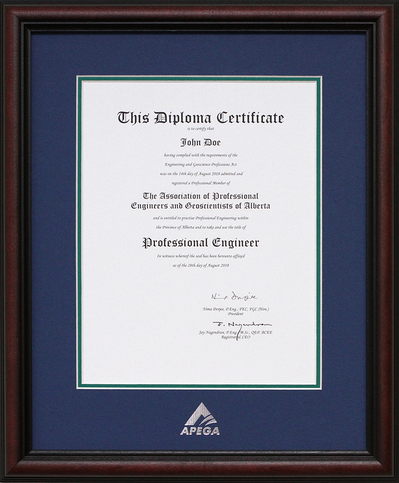order frames for your apega certificates apega