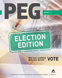 Cover for PEG Magazine: Spring 2015