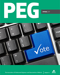 Cover for PEG Magazine: Spring 2017