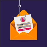 Envelope with personal information being phished by a scammer