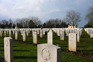 On the same trip, she visited cemeteries where those lost fighting for our freedom lay in rest. The etched maple leaf marking the row upon row of white tombstones chiselled an abiding memory.