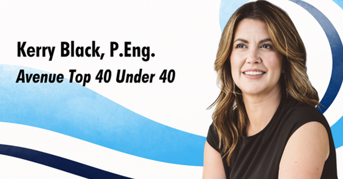 Kerry Black, P.Eng. Avenue Top 40 Under 40 award recipient