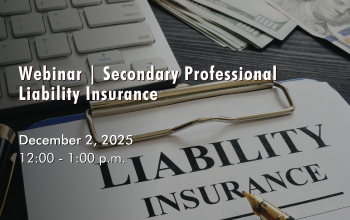 December 2, 2025 - Secondary Professional Liability Insurance