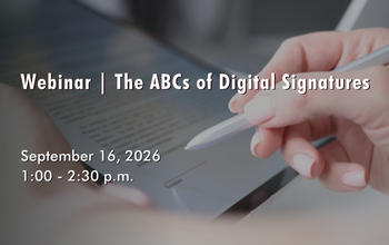 September 16, 2026 - Digital Signatures