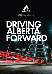 APEGA 2022 Annual Report Cover - "Driving Alberta Forward"