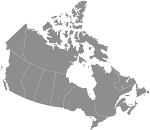 Canada Simplified map of Canada