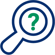 We need your input Magnifying glass with a question mark inside