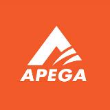 APEGA logo on an orange background