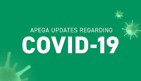 Text image: APEGA updates regarding COVID-19